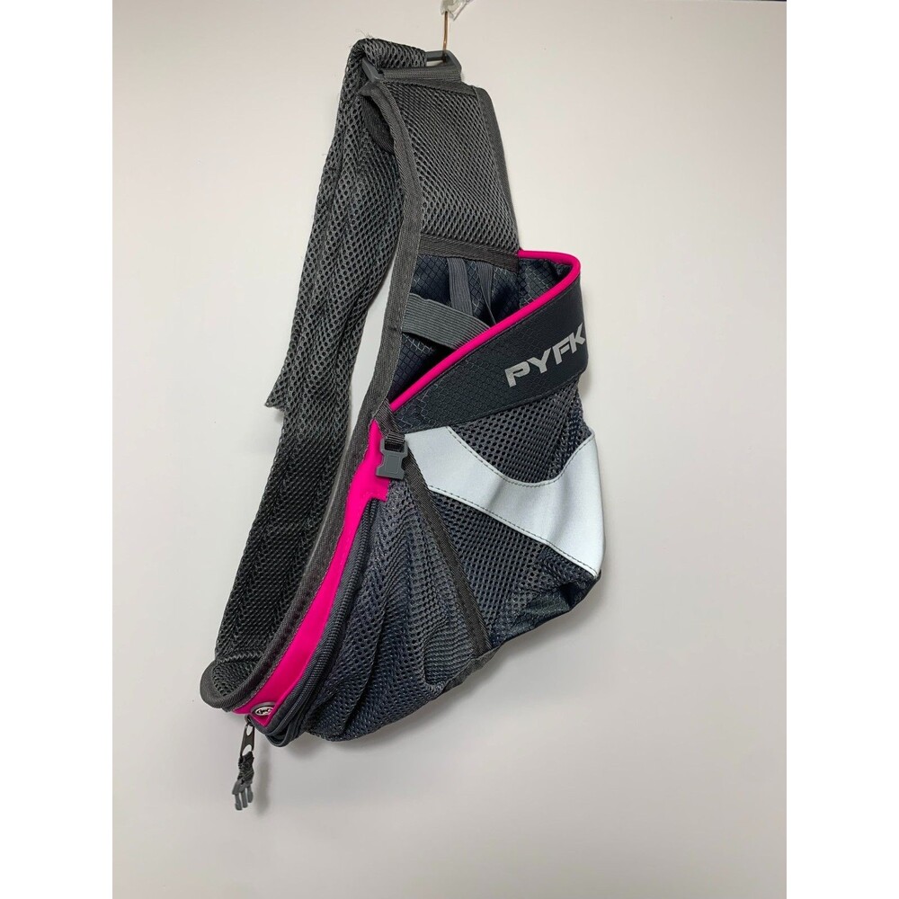 PYFK Gray and Pink Running Belt Waist Pack and Water Bottle Holder